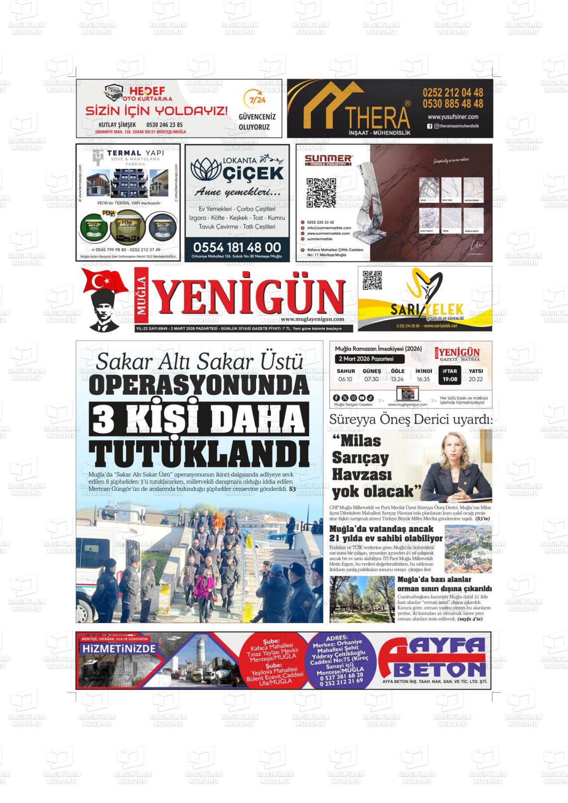 Mugla Yenigun 02.03.2026