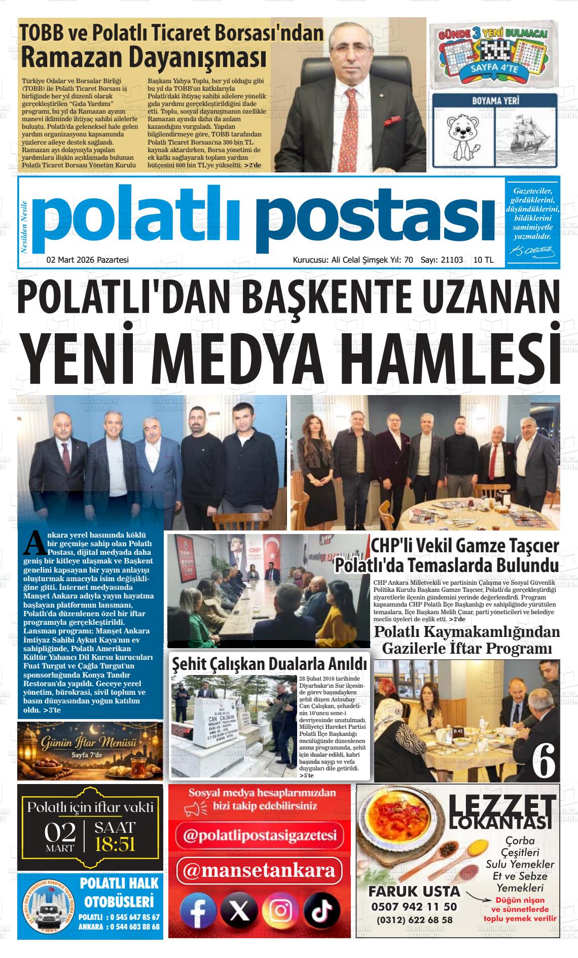 Ankara Polatlipostasi 02.03.2026