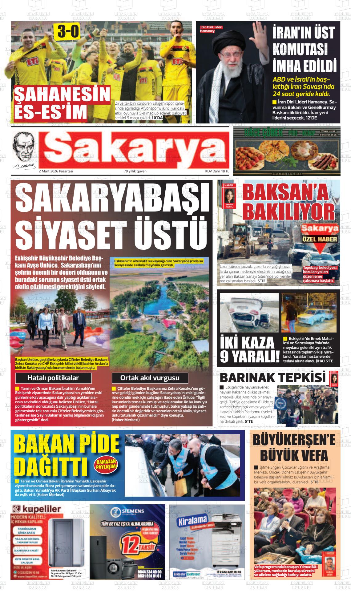 Eskisehir Sakarya 02.03.2026