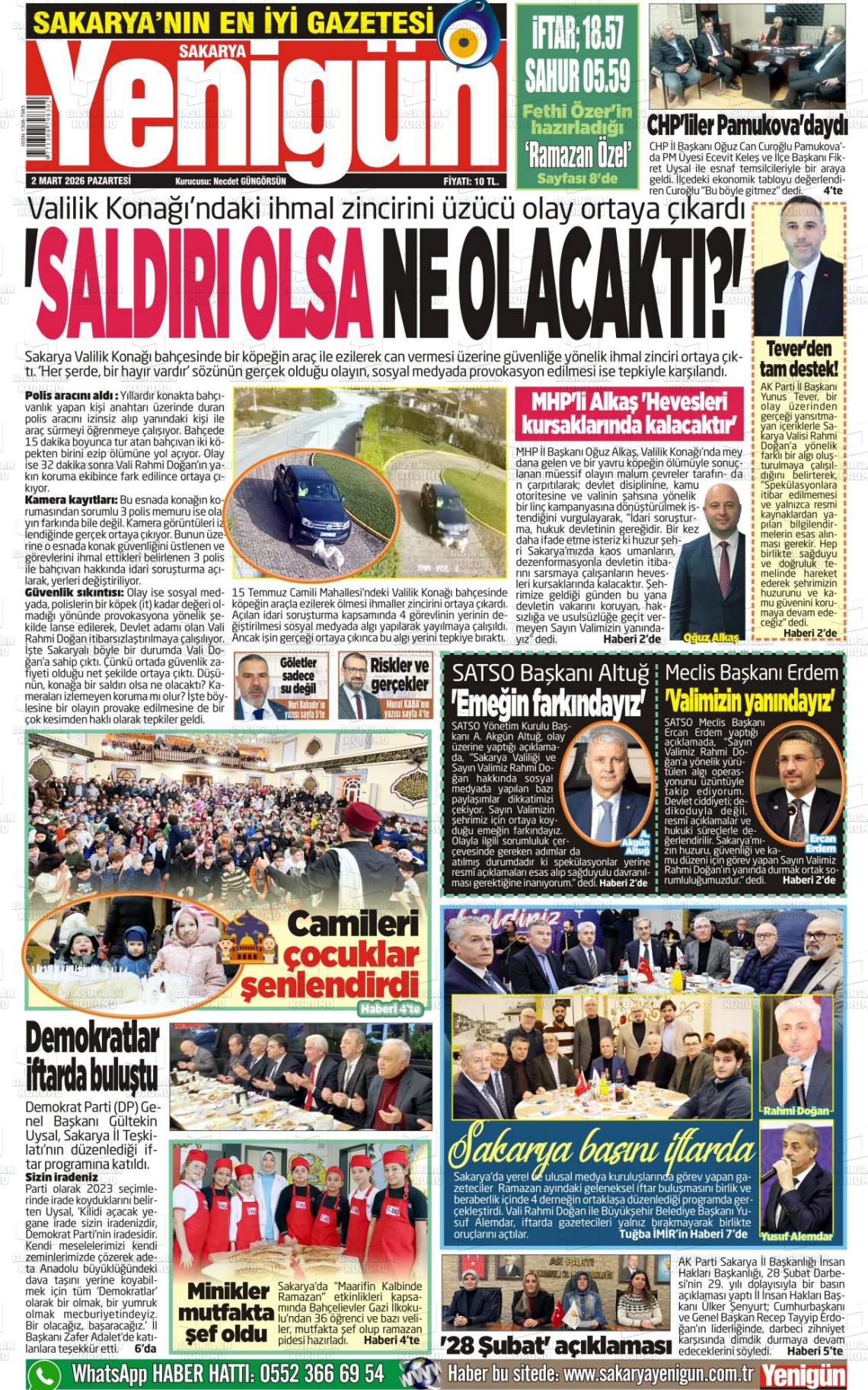 Sakarya Yenigun 02.03.2026