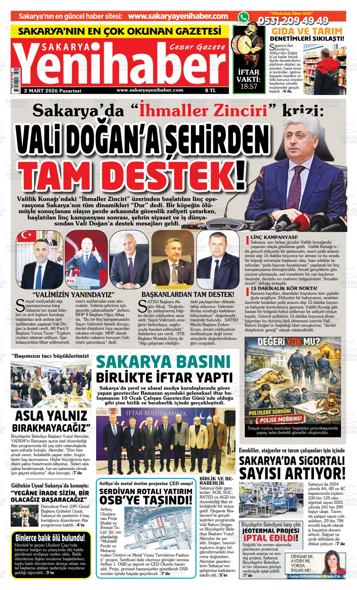 Sakarya Yenihaber 02.03.2026