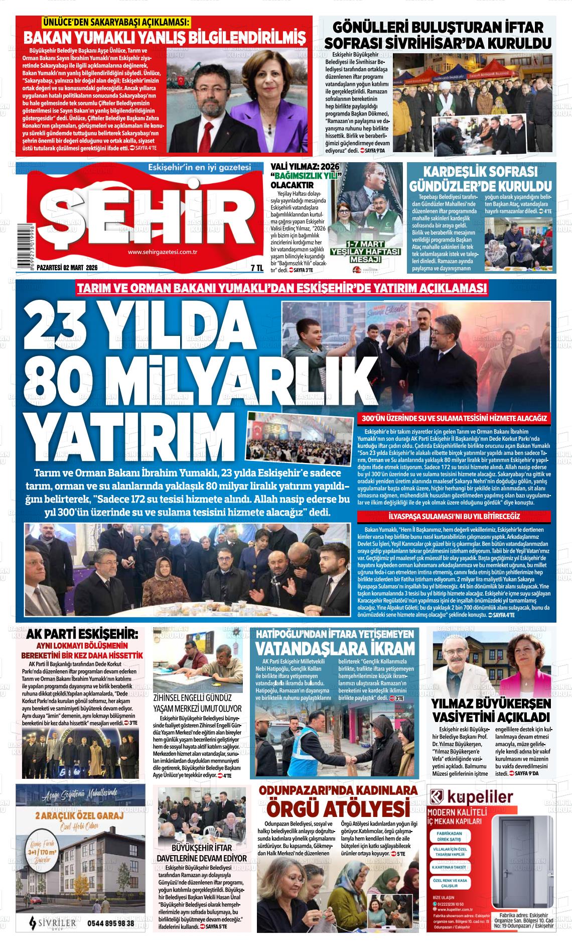 Eskisehir Sehir 02.03.2026
