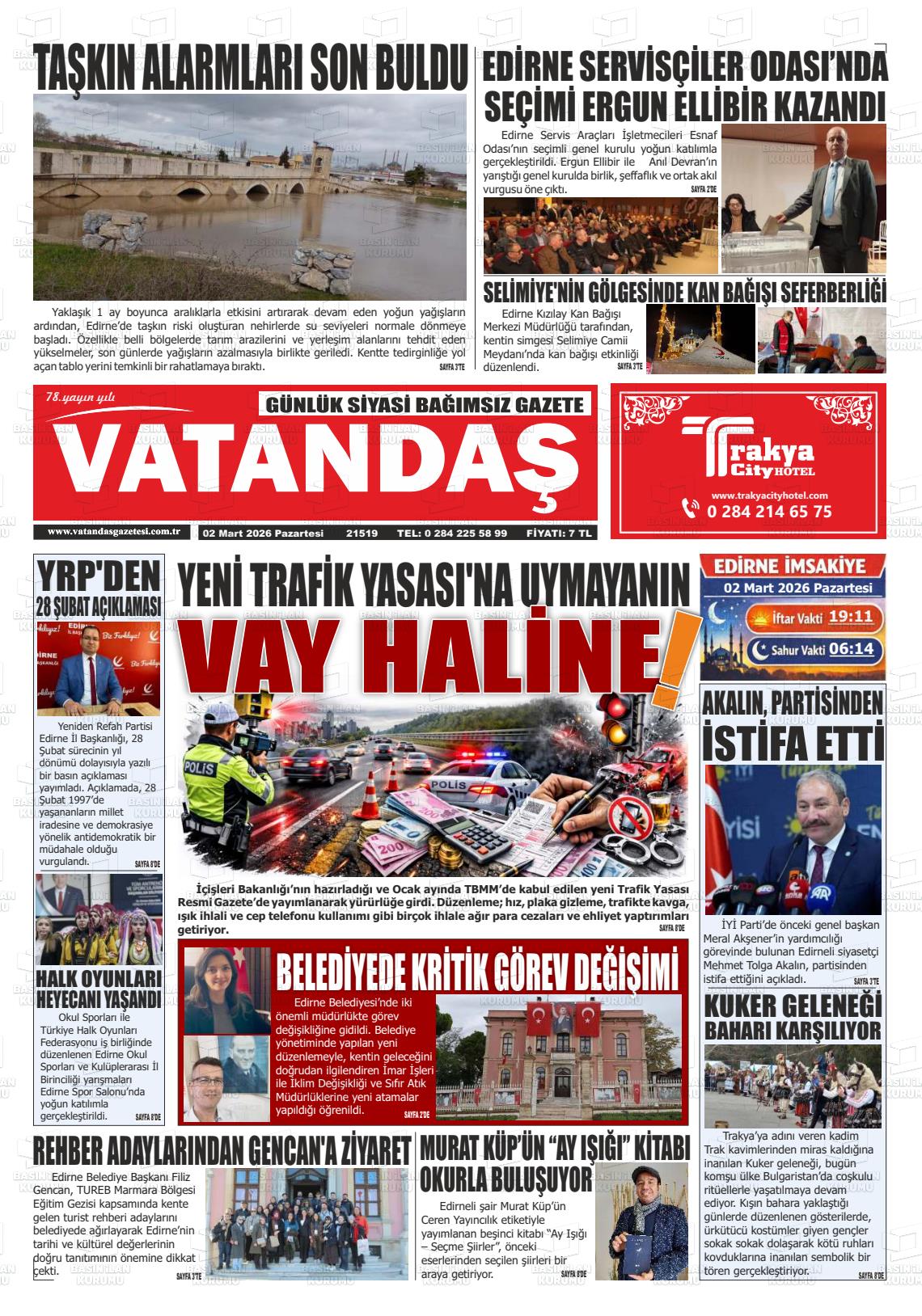 Edirne Vatandas 02.03.2026