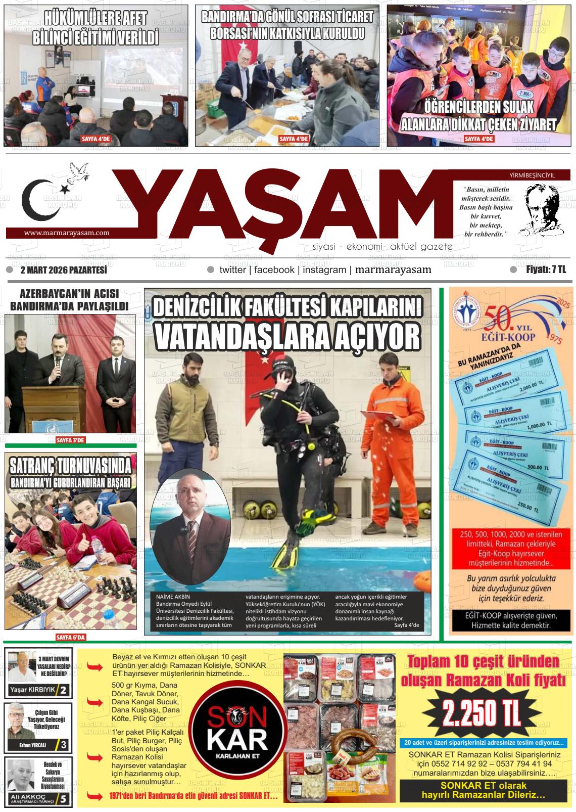 Canakkale Yasam 02.03.2026