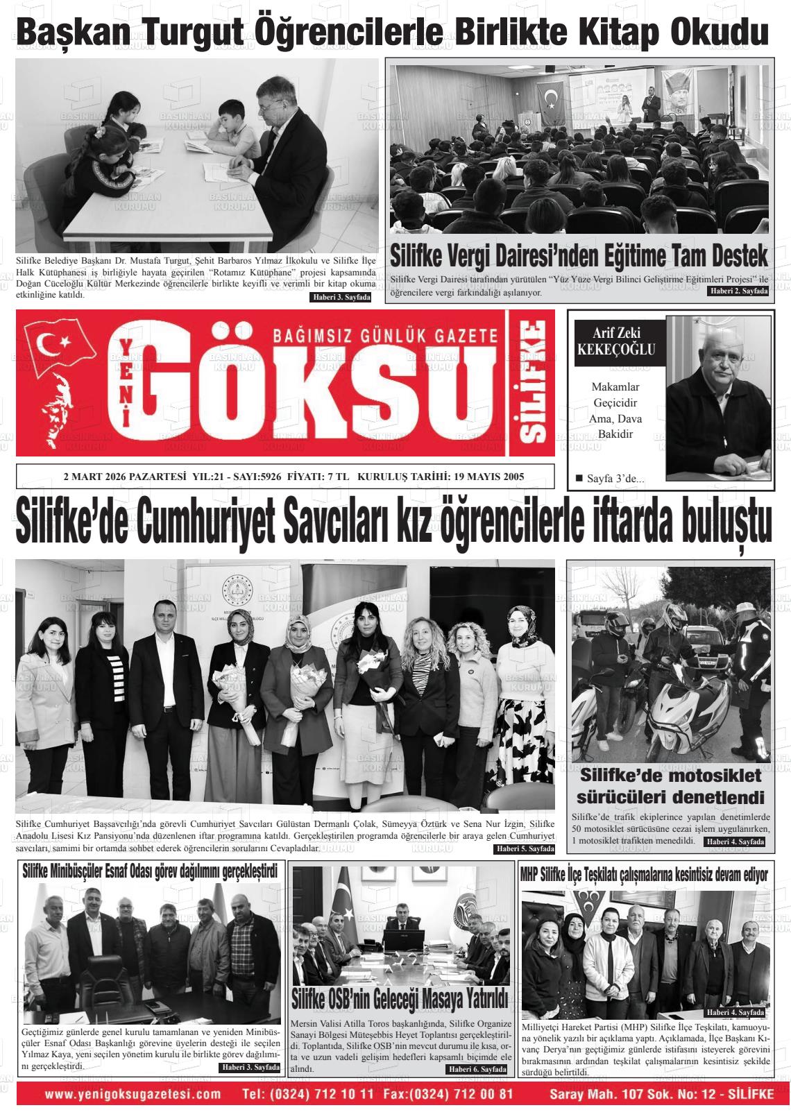Mersin Yenigoksu 02.03.2026