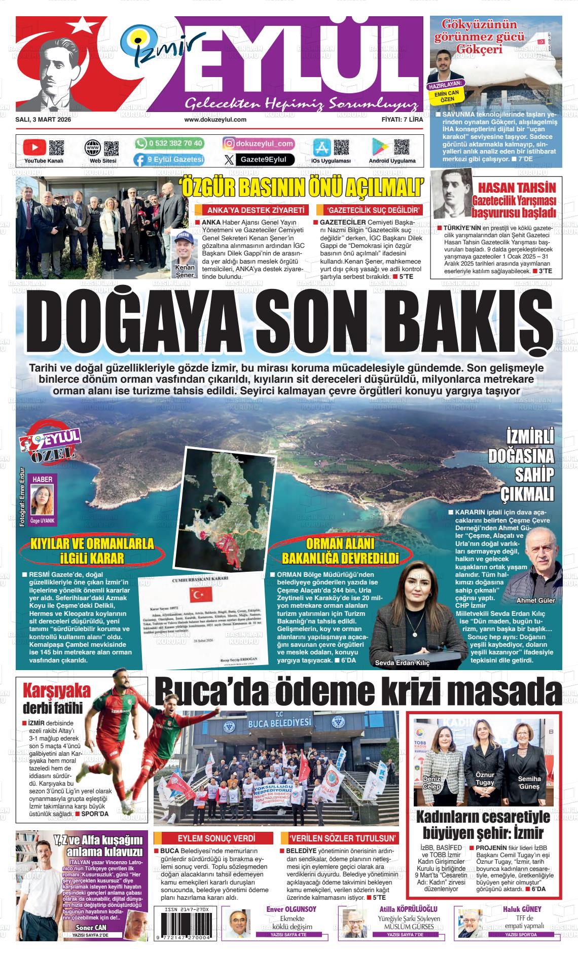 Izmir 9 Eylul 03.03.2026