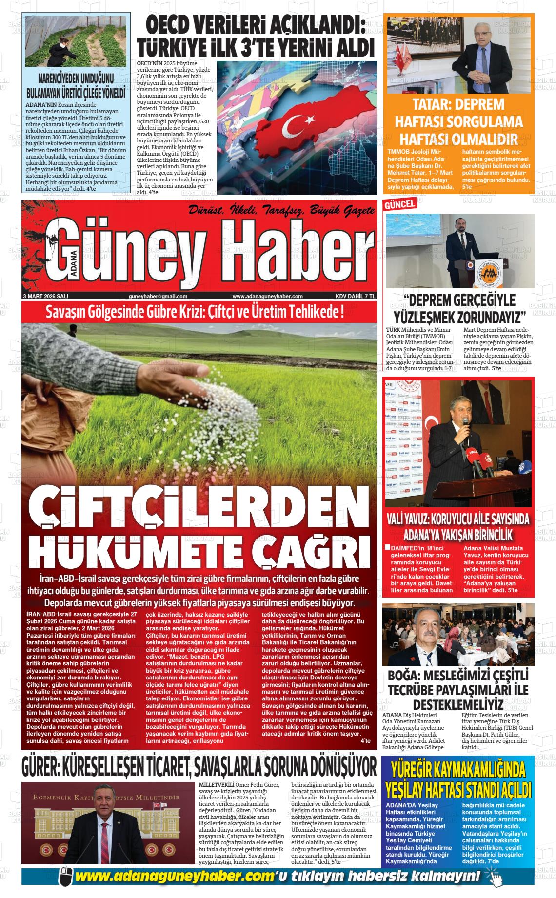Adana Guneyhaber 03.03.2026