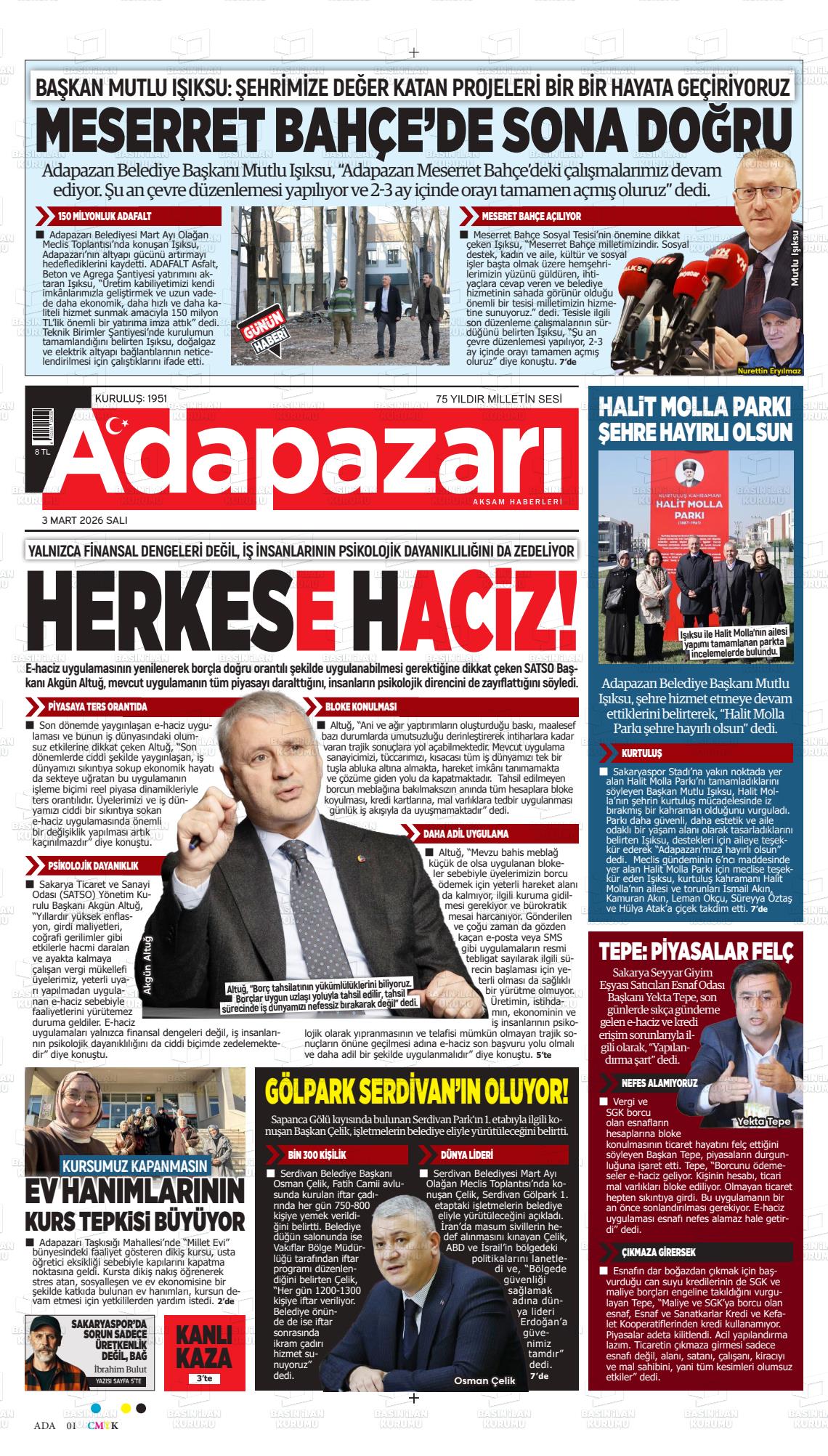 Sakarya Adapazariaksamhaberleri 03.03.2026