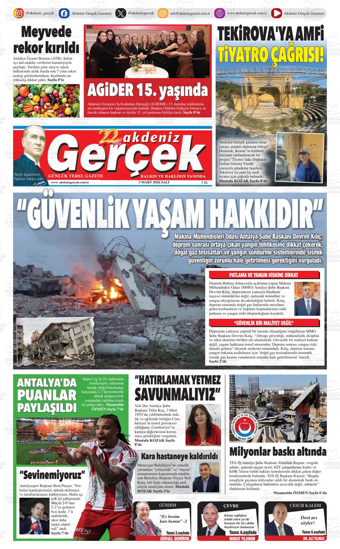 Antalya Akdenizgercek 03.03.2026