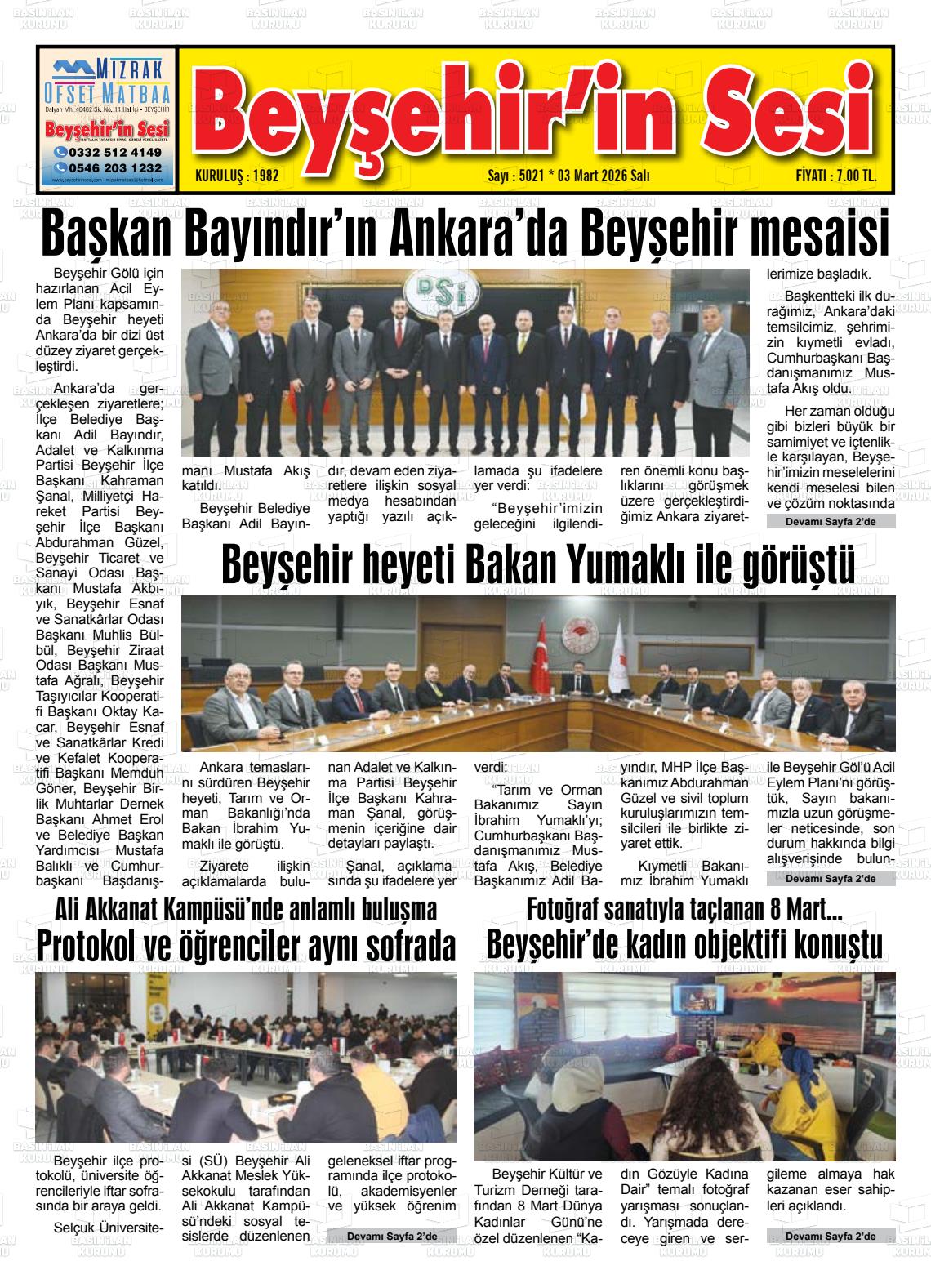 Konya Beysehirinsesi 03.03.2026