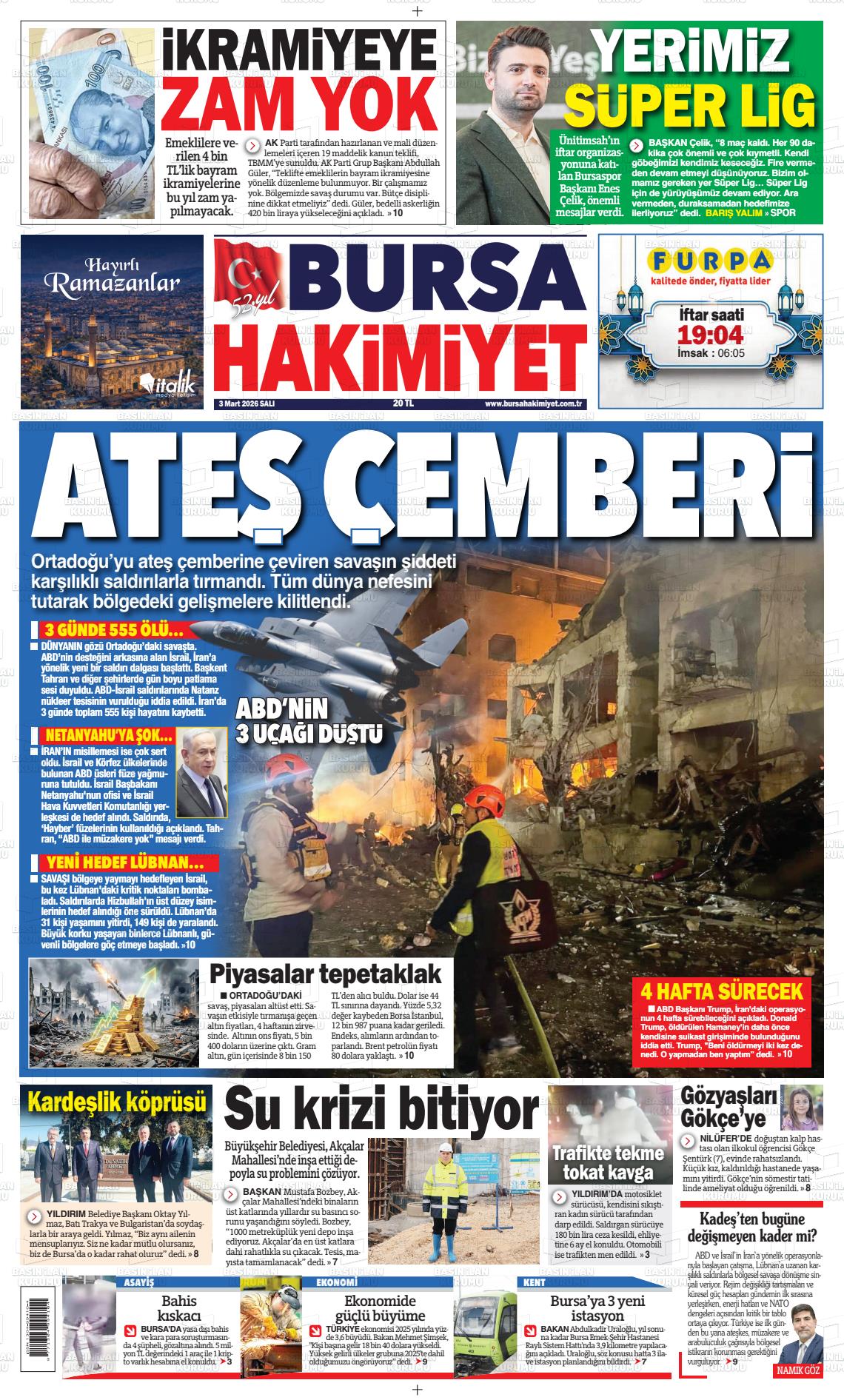 Bursa Hakimiyet 03.03.2026