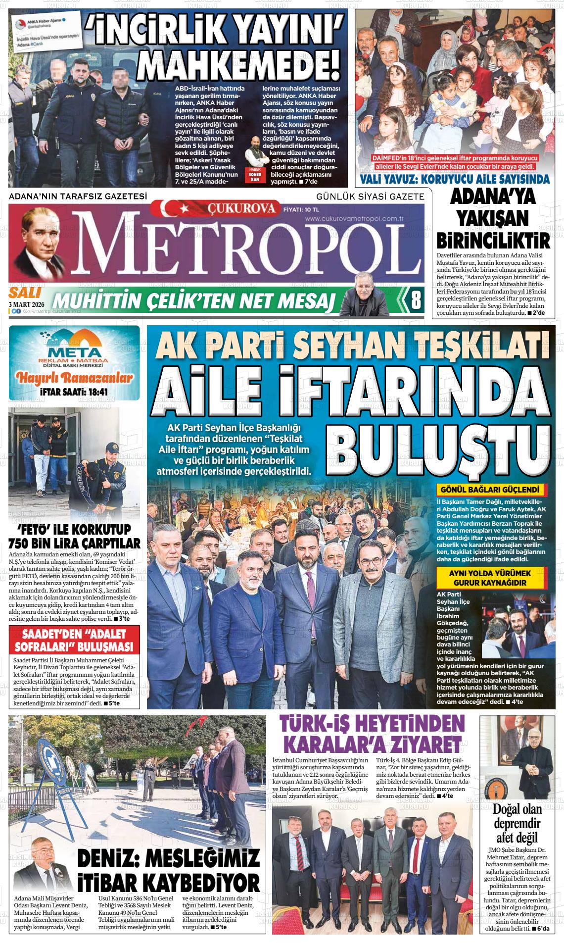 Adana Cukurovametropol 03.03.2026