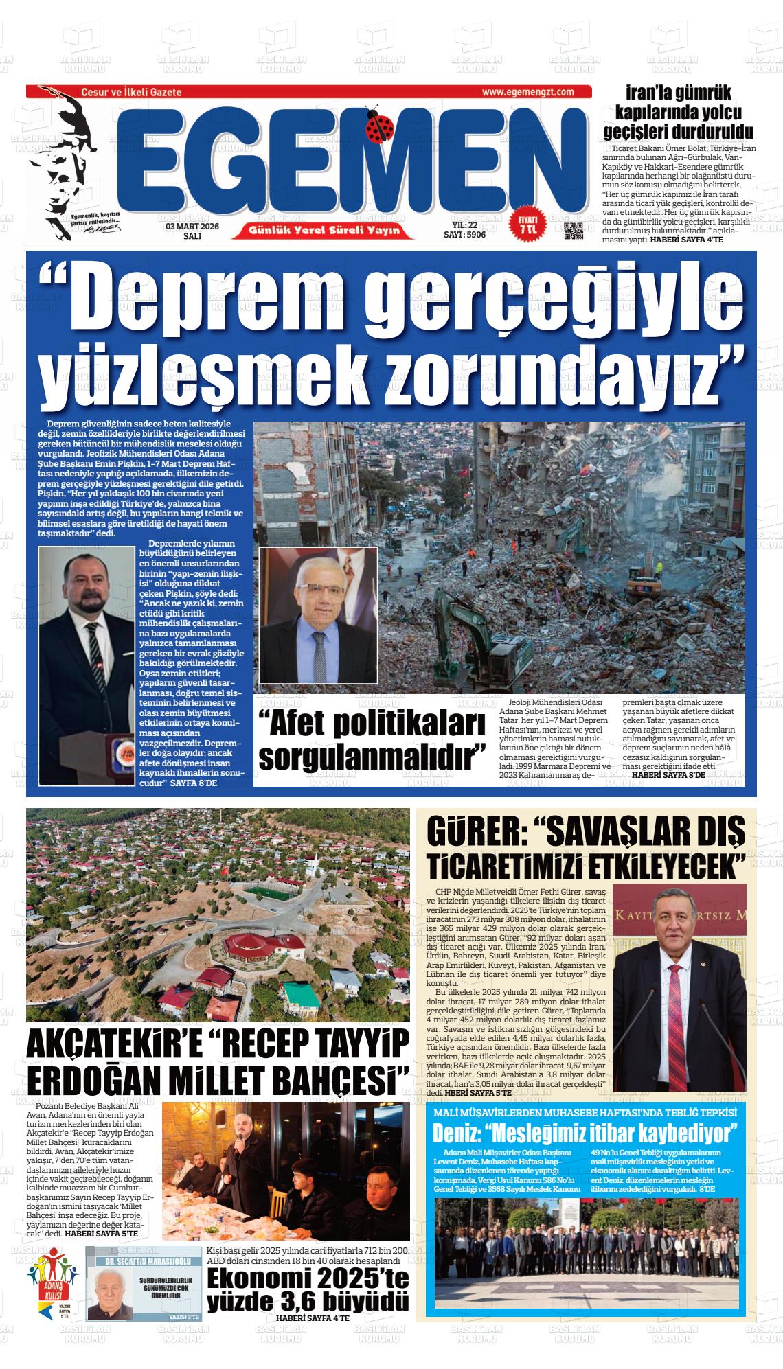 Adana Egemen 03.03.2026