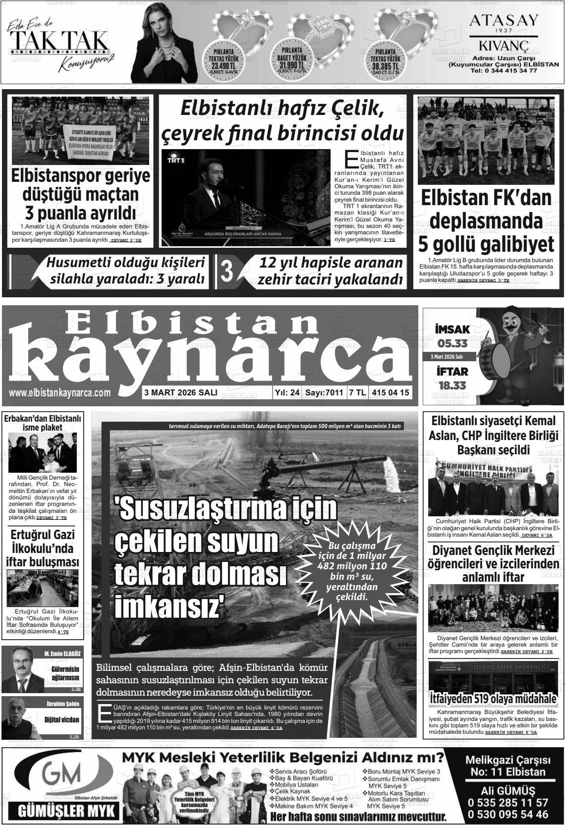 Kahramanmaras Elbistankaynarca 03.03.2026