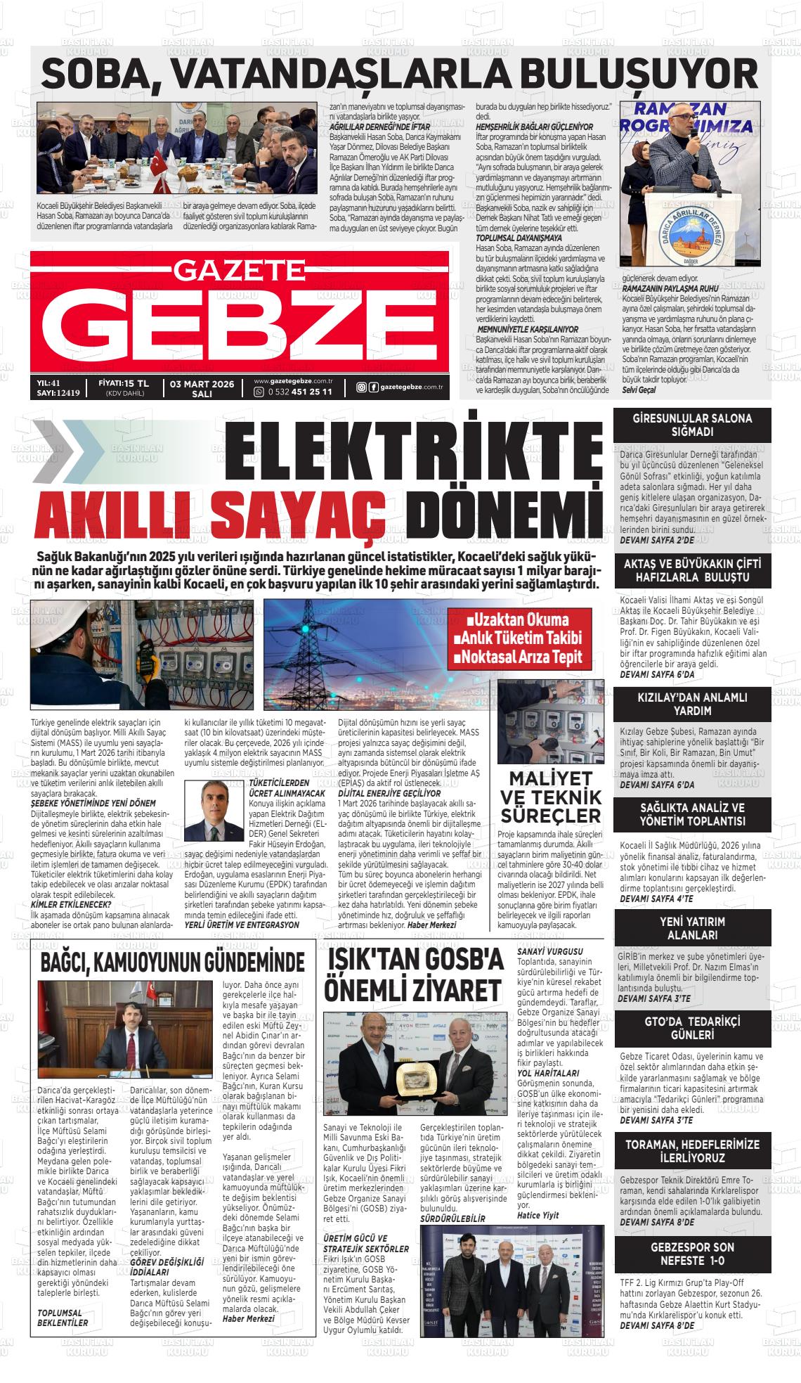 Kocaeli Gebze 03.03.2026