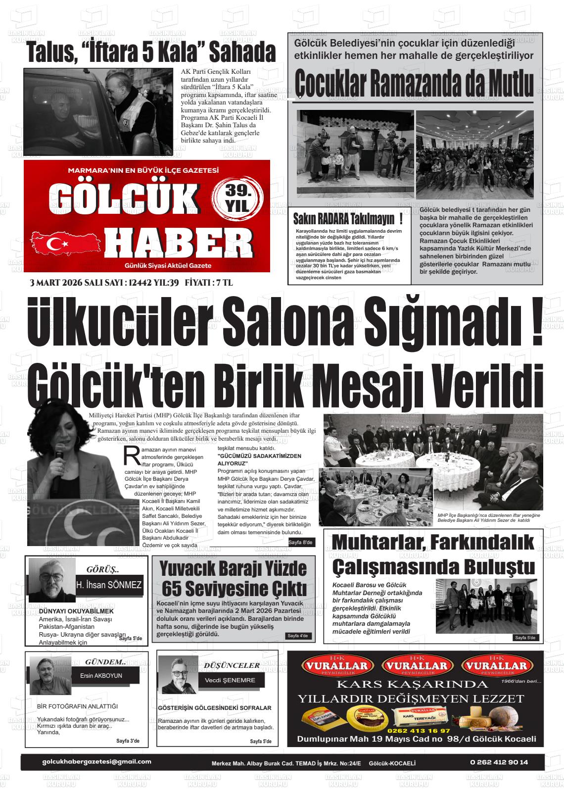 Kocaeli Golcukhaber 03.03.2026
