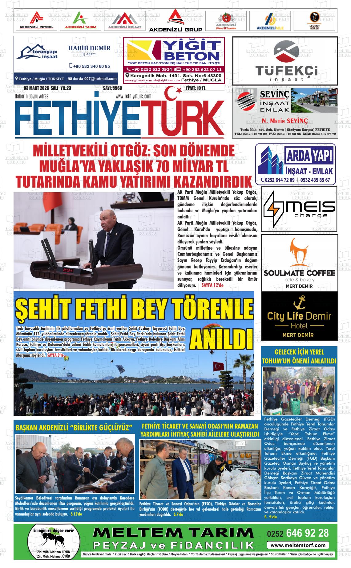 Mugla Gozdefethiye 03.03.2026