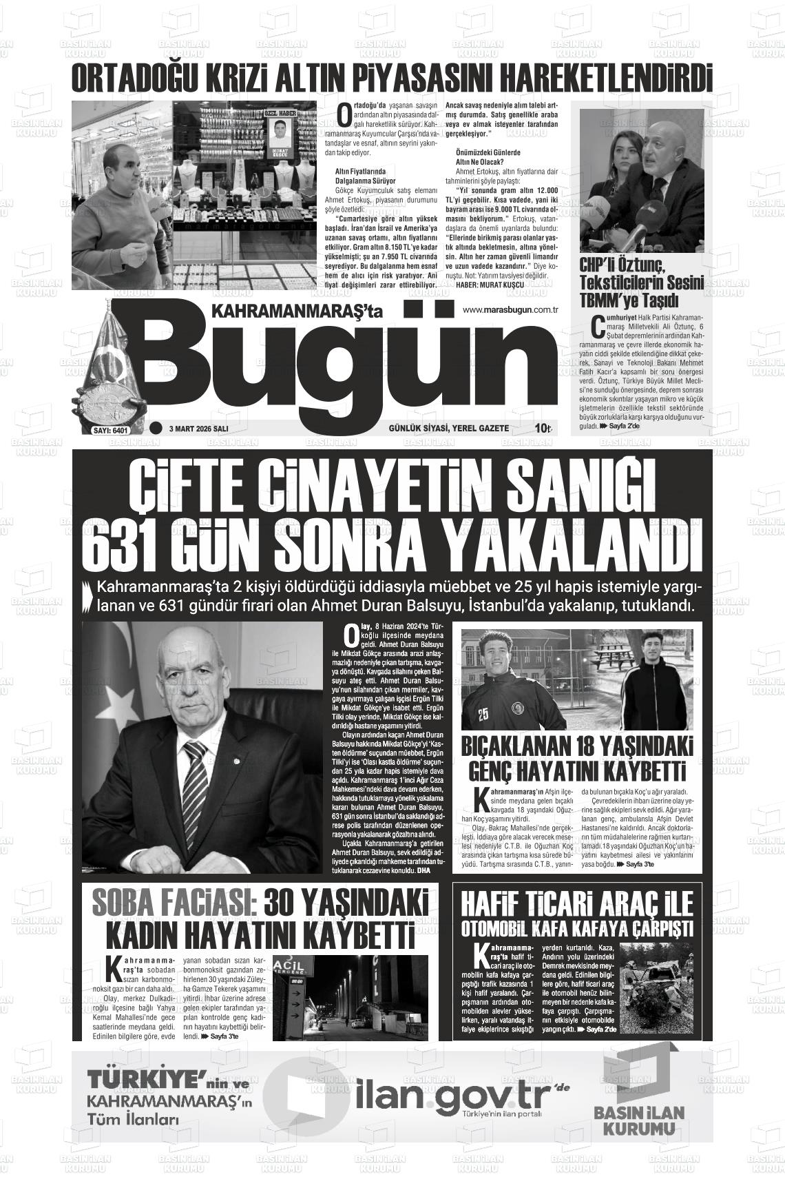 Kahramanmaras Tabugun 03.03.2026