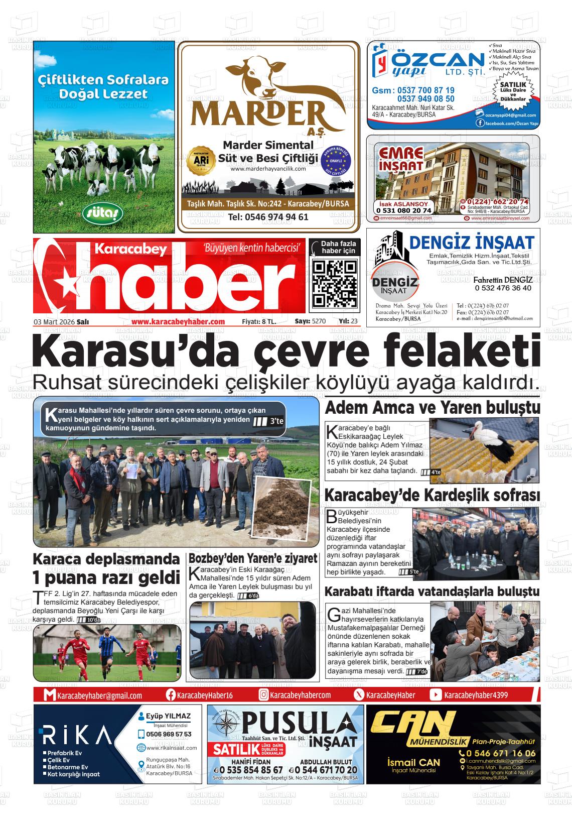 Bursa Karacabeyhaber 03.03.2026