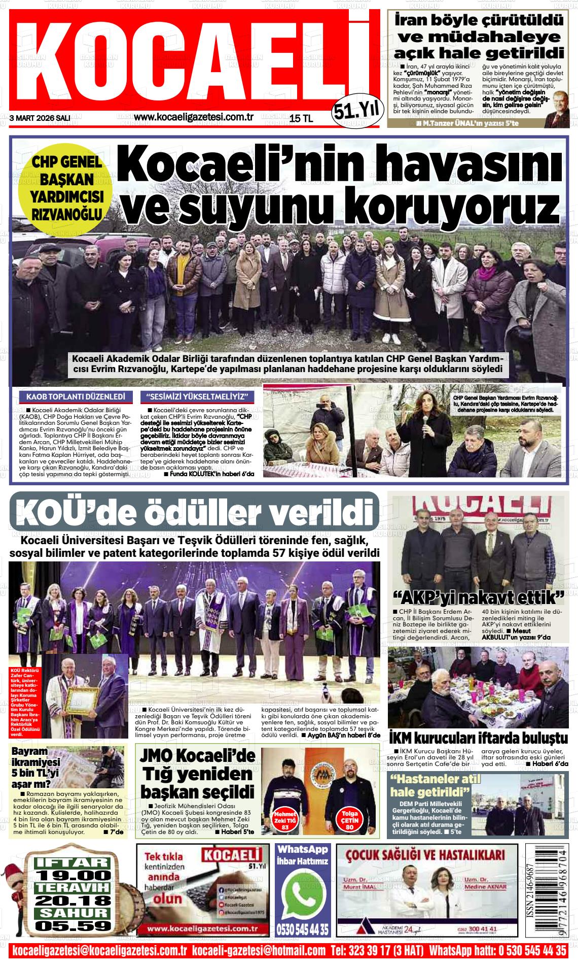 Kocaeli 03.03.2026