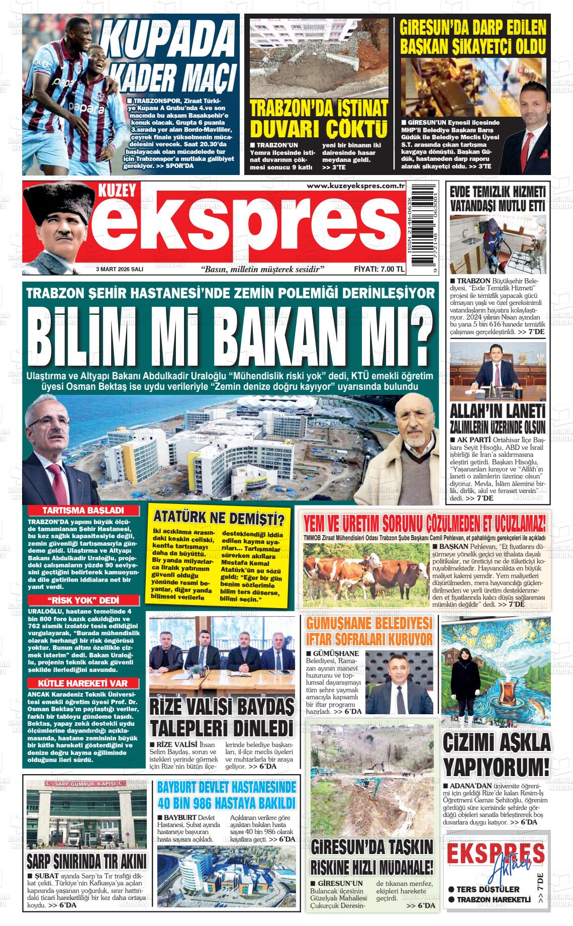 Trabzon Kuzeyekspres 03.03.2026