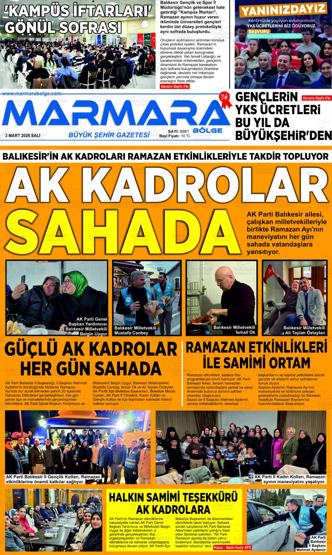 Balikesir Marmarabolge 03.03.2026
