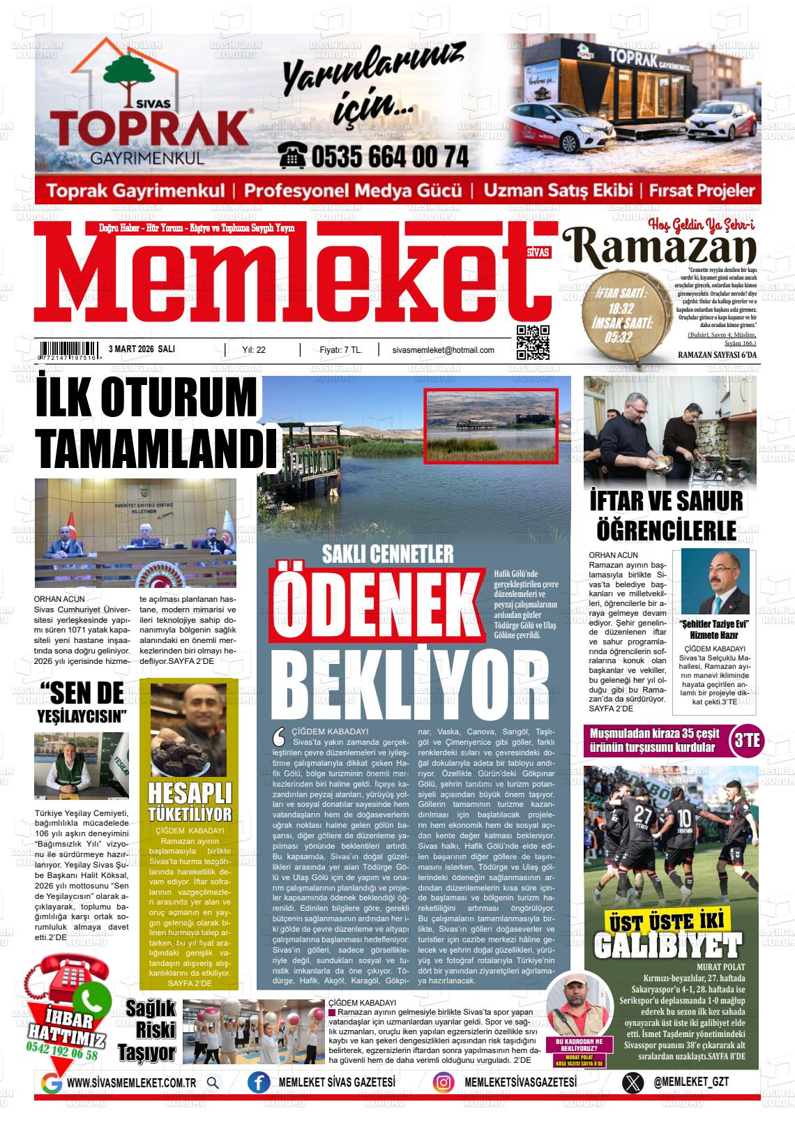 Sivas Memleket 03.03.2026