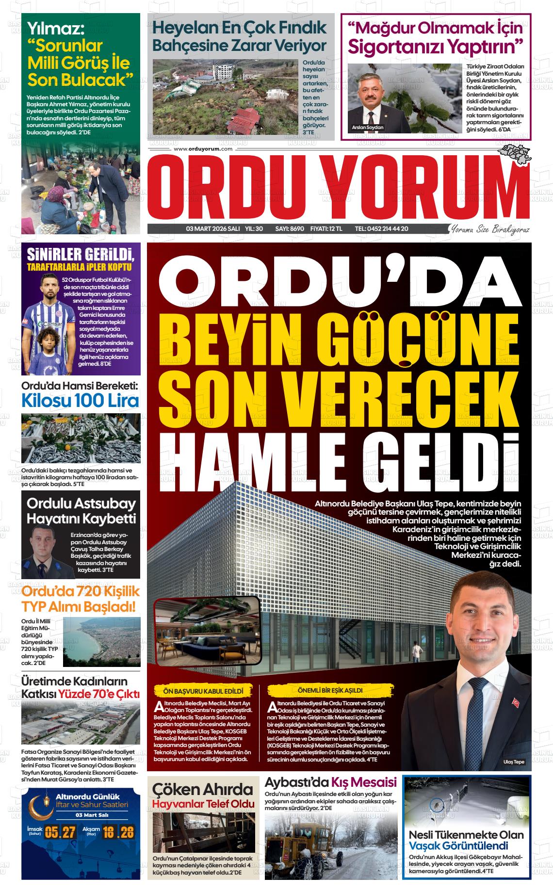 Ordu Yorum 03.03.2026