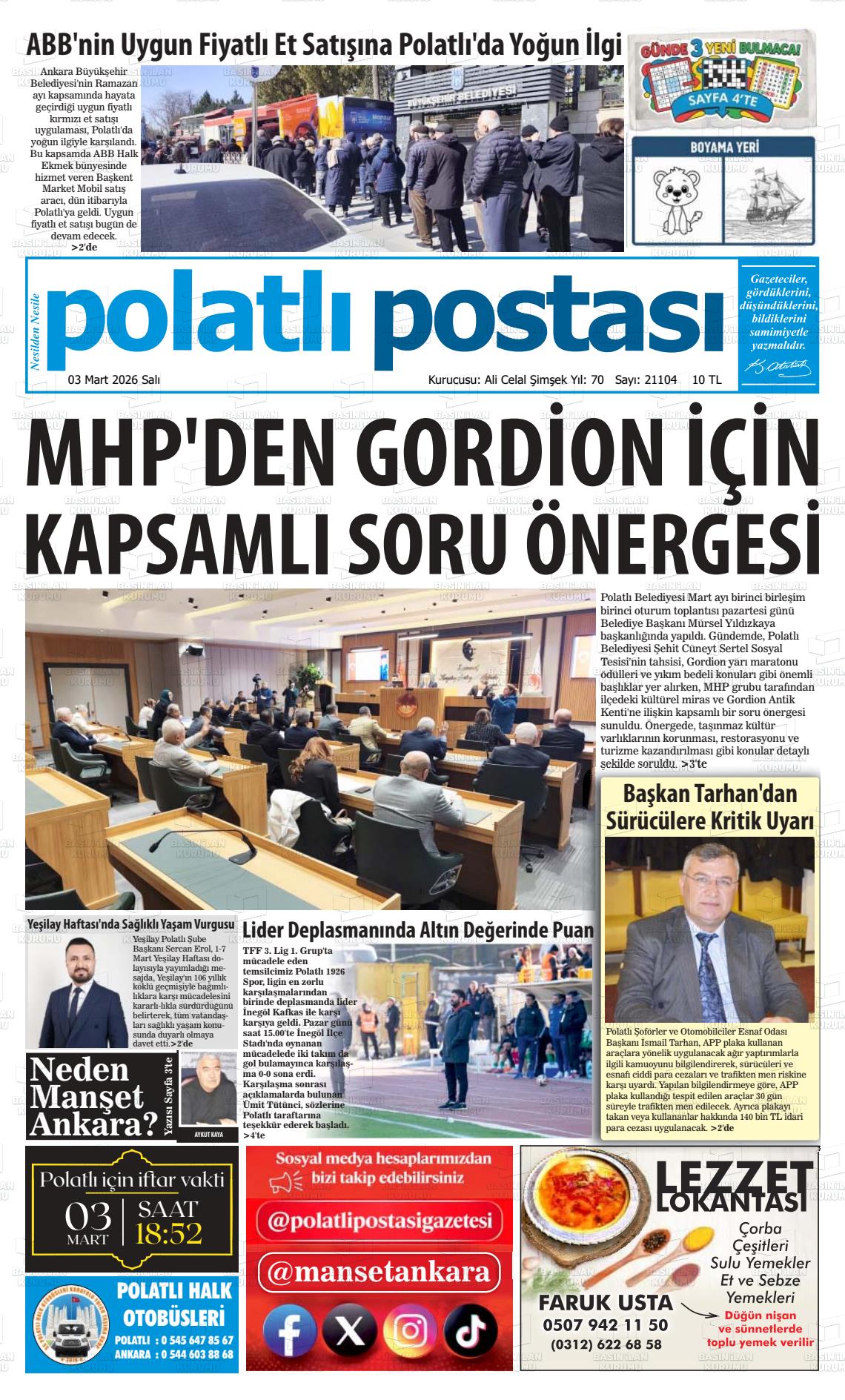 Ankara Polatlipostasi 03.03.2026