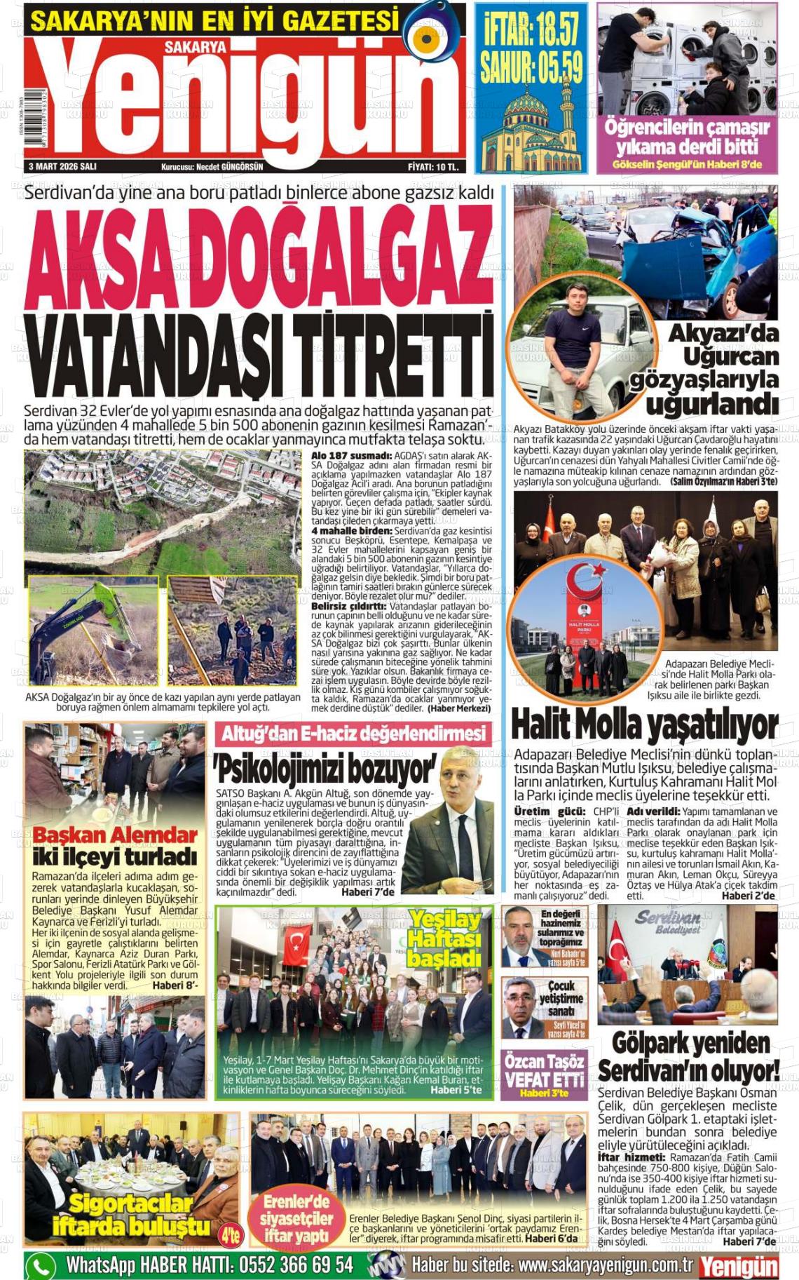 Sakarya Yenigun 03.03.2026