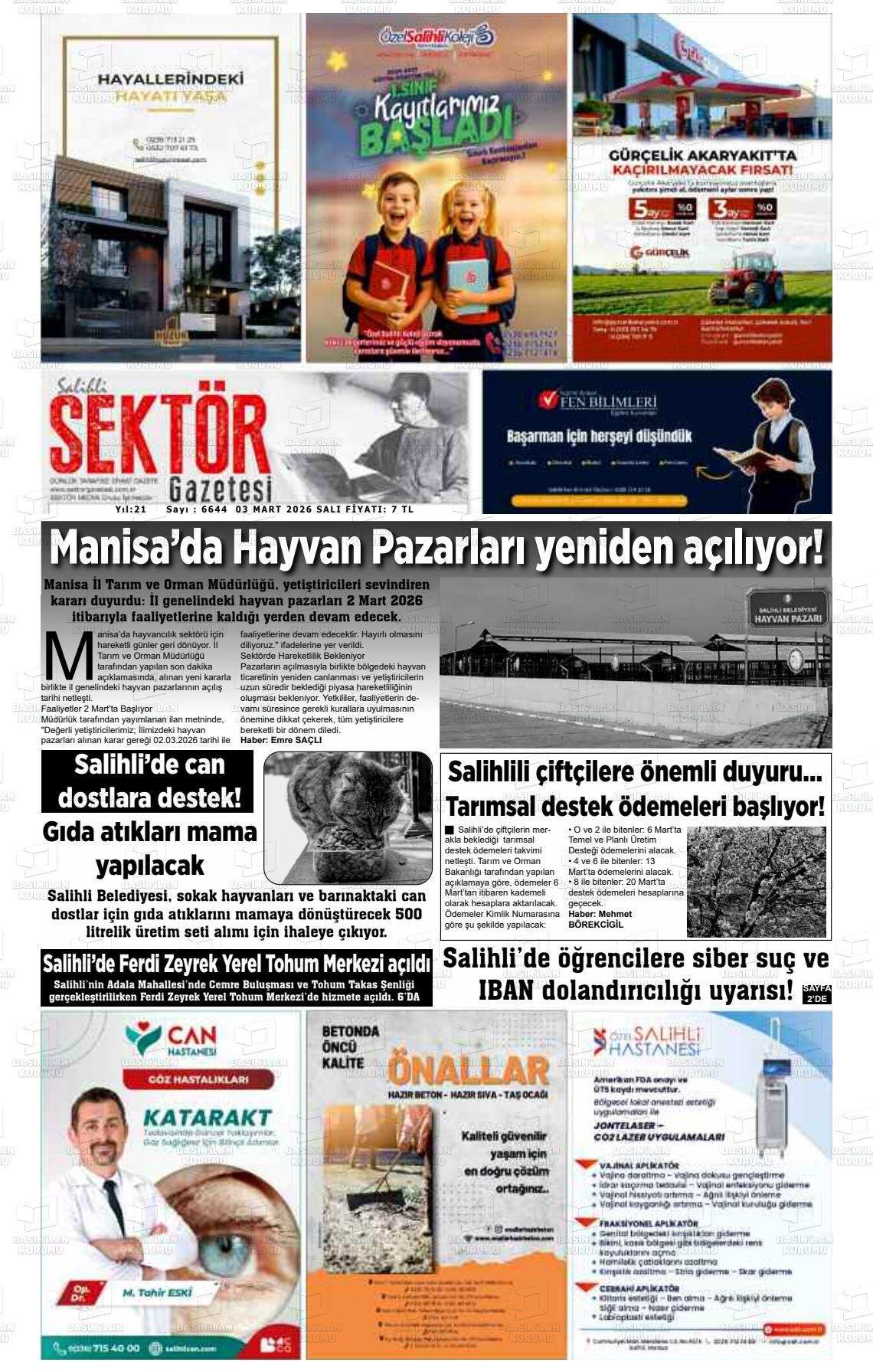 Manisa Salihlisektor 03.03.2026