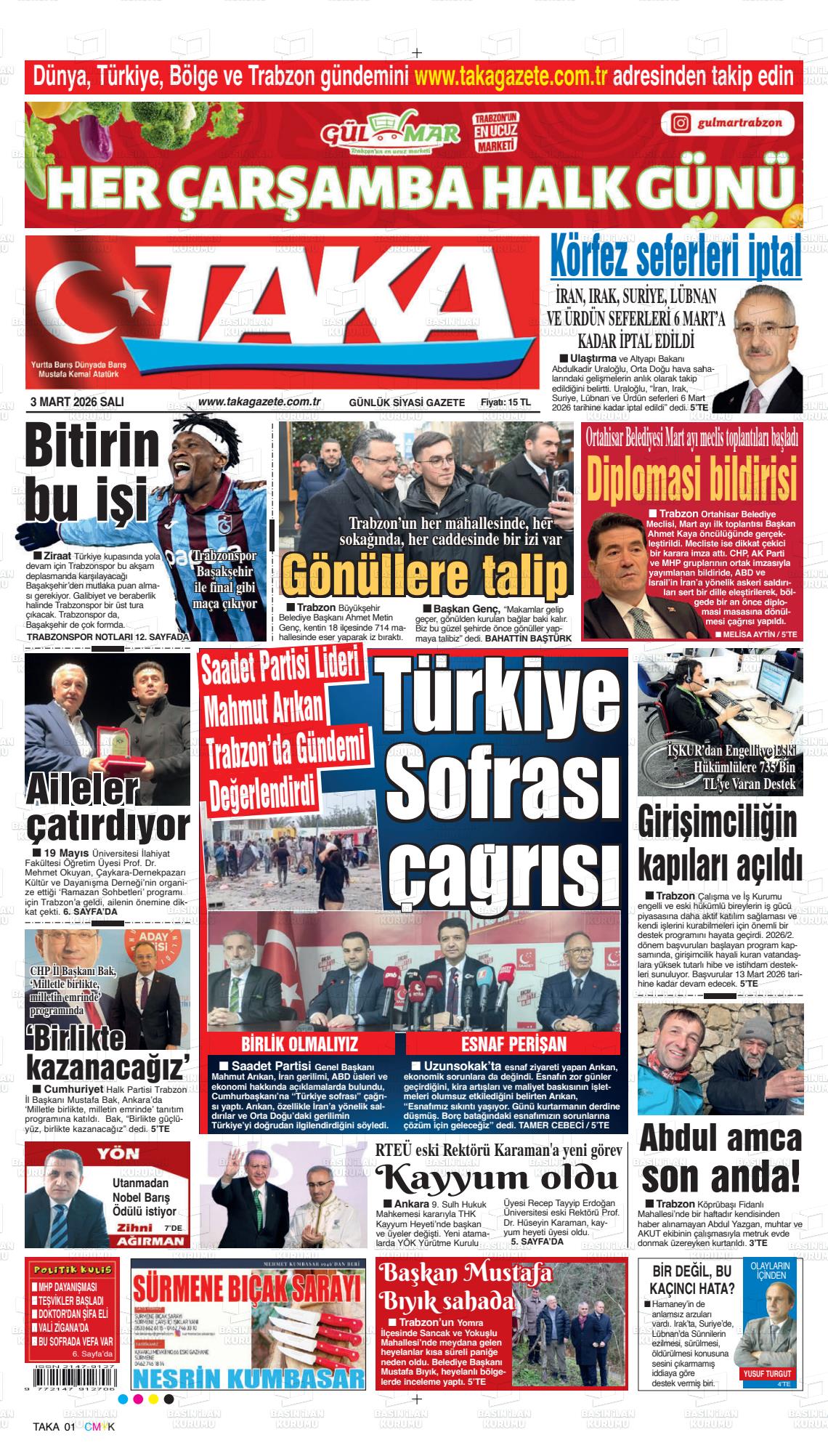 Trabzon Taka 03.03.2026