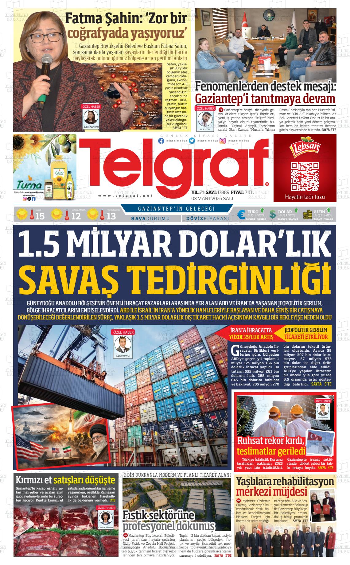 Gaziantep Telgraf 03.03.2026