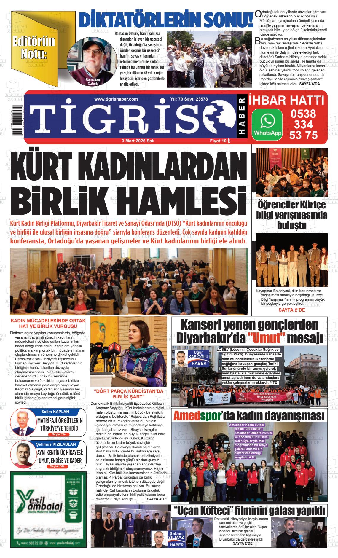 Diyarbakir Tirgis 03.03.2026