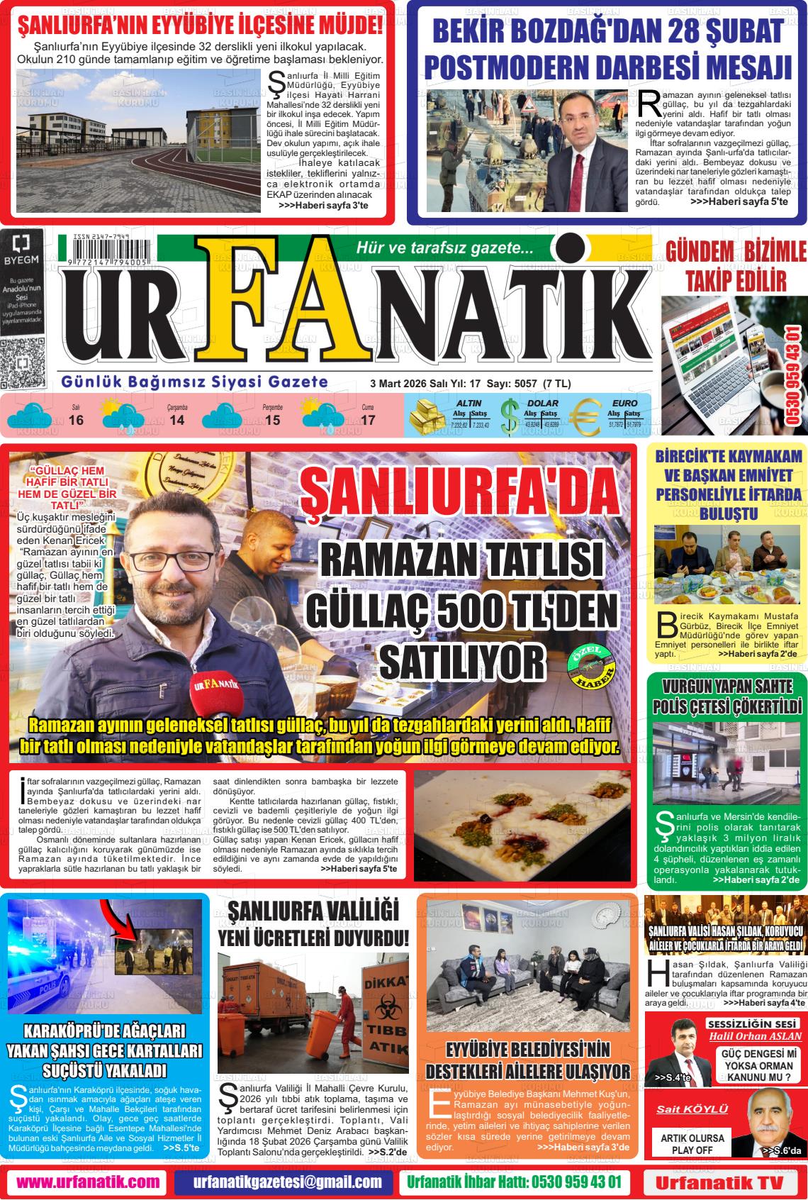 Sanliurfa Urfanatik 03.03.2026