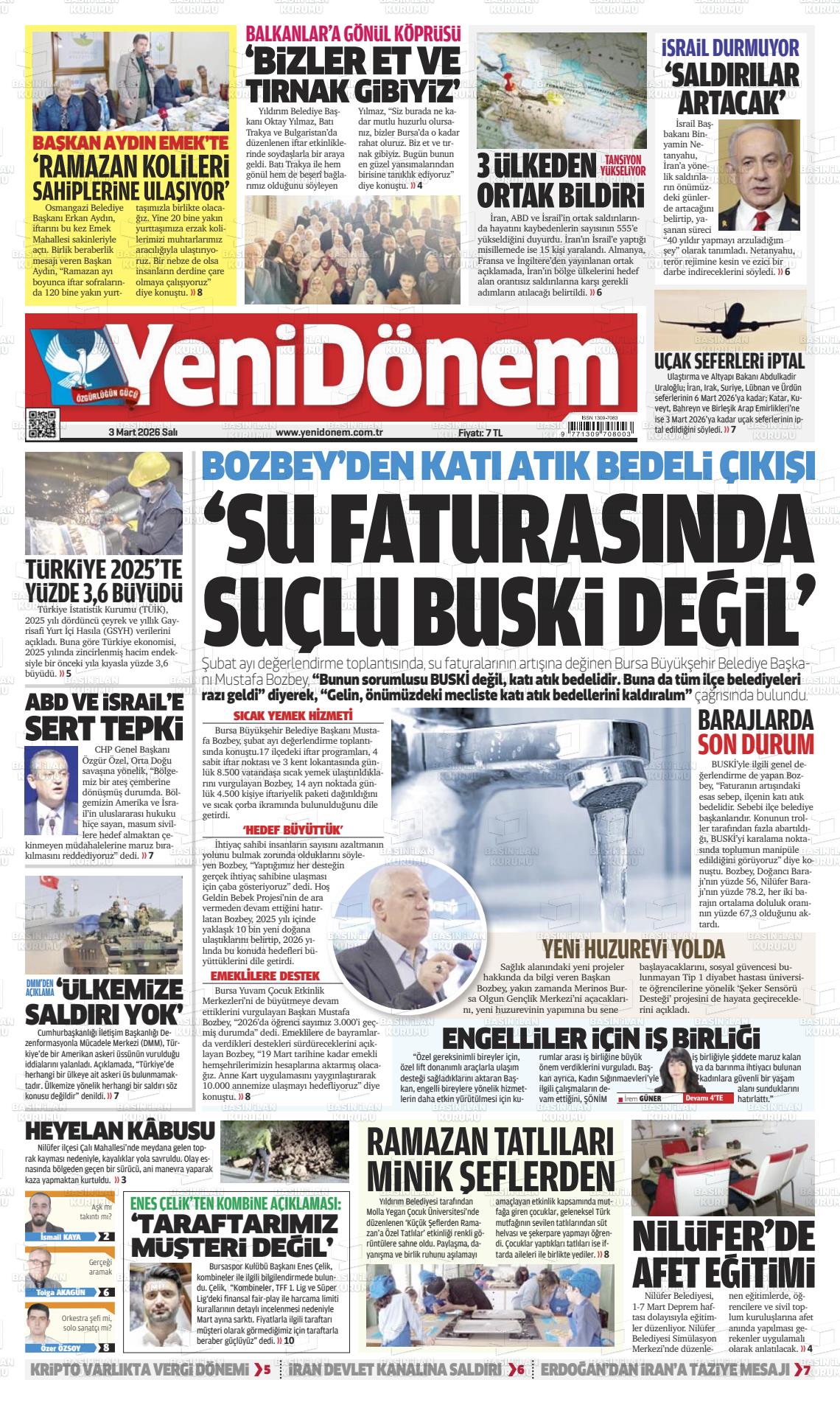 Bursa Yenidonem 03.03.2026