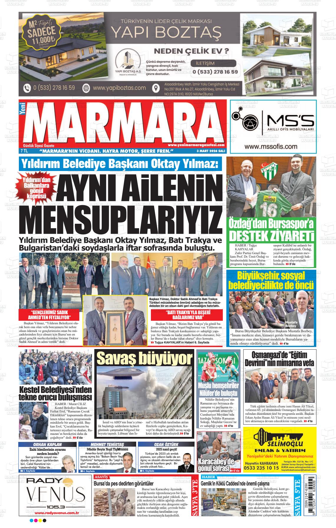 Bursa Yenimarmara 03.03.2026