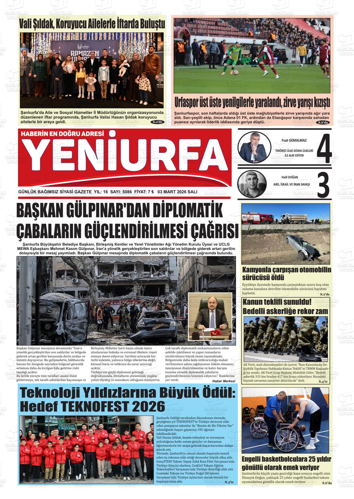 Sanliurfa Yeniurfa 03.03.2026