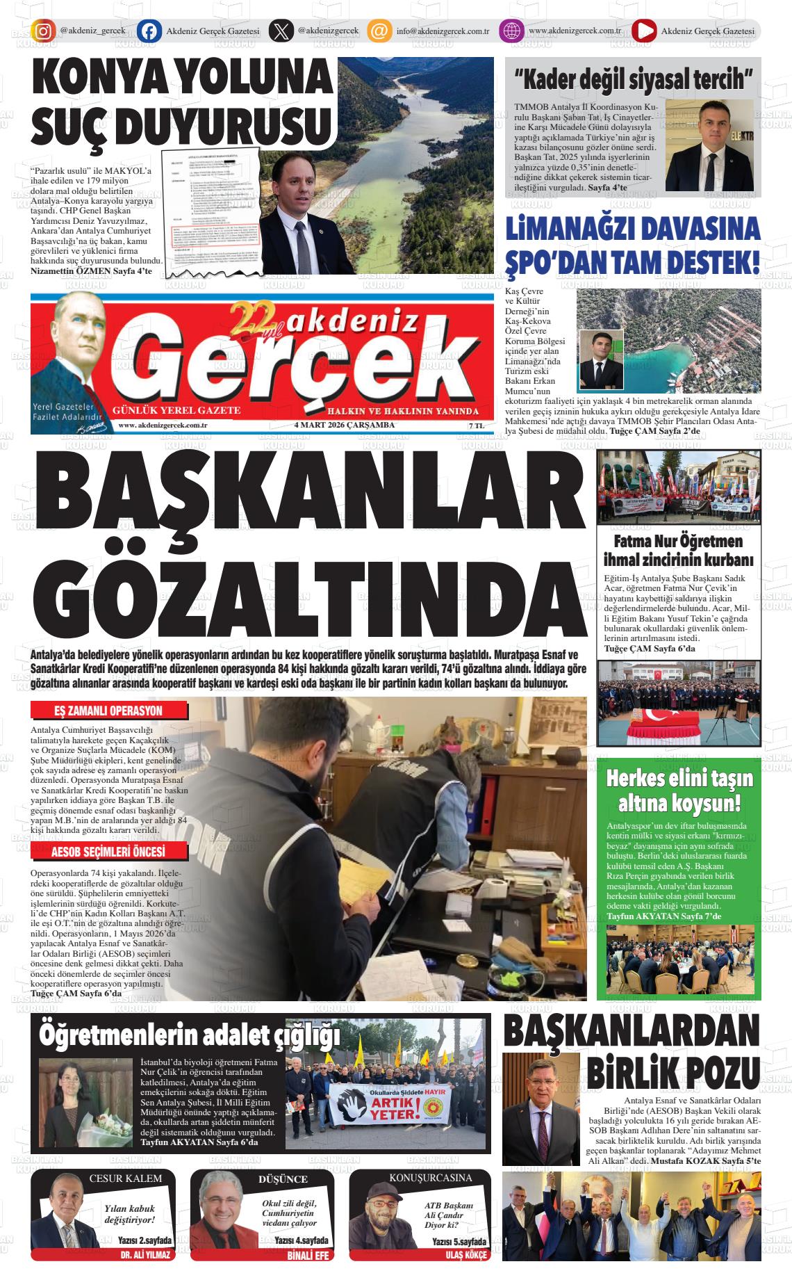 Antalya Akdenizgercek 04.03.2026