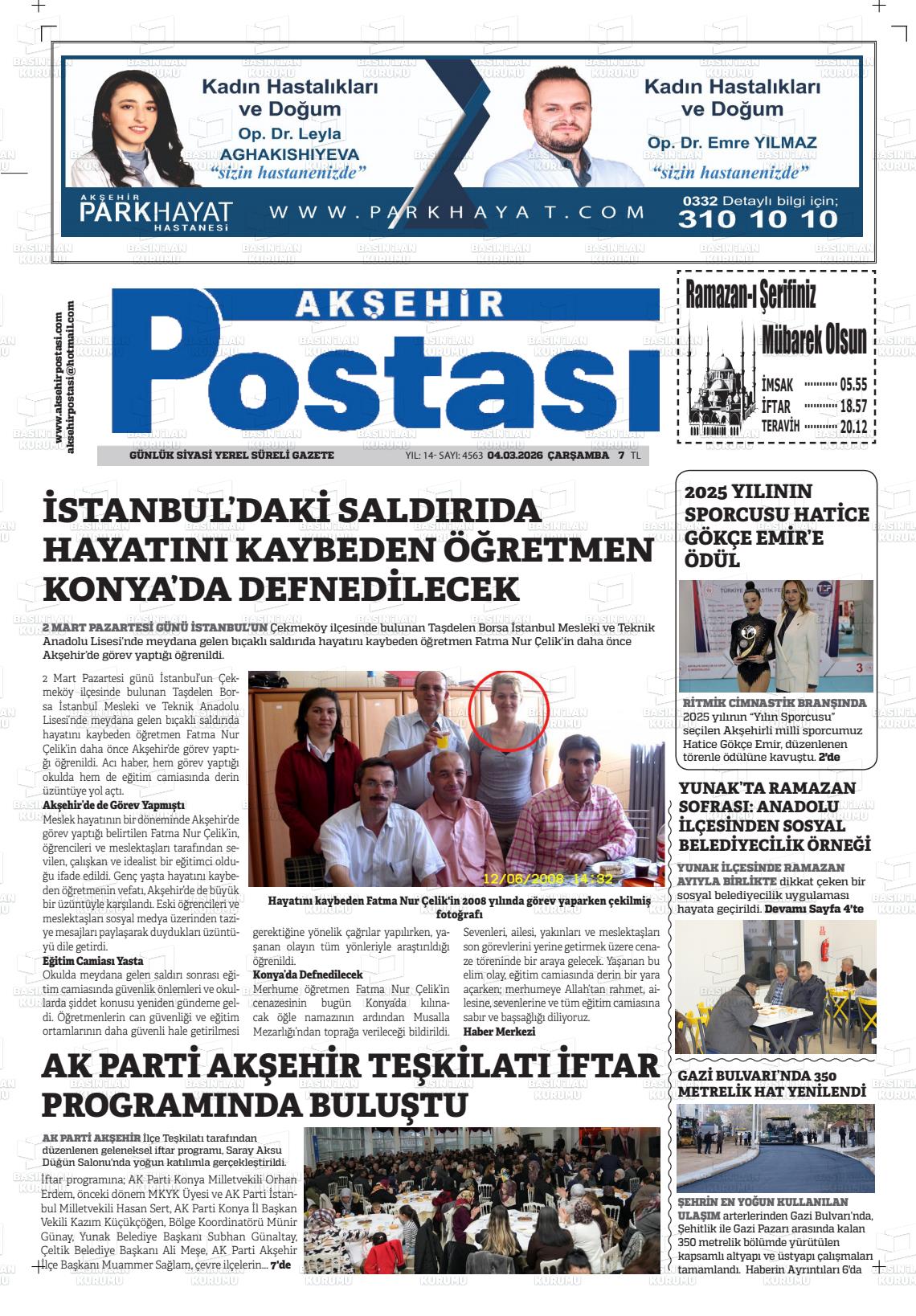 Konya Aksehirpostasi 04.03.2026