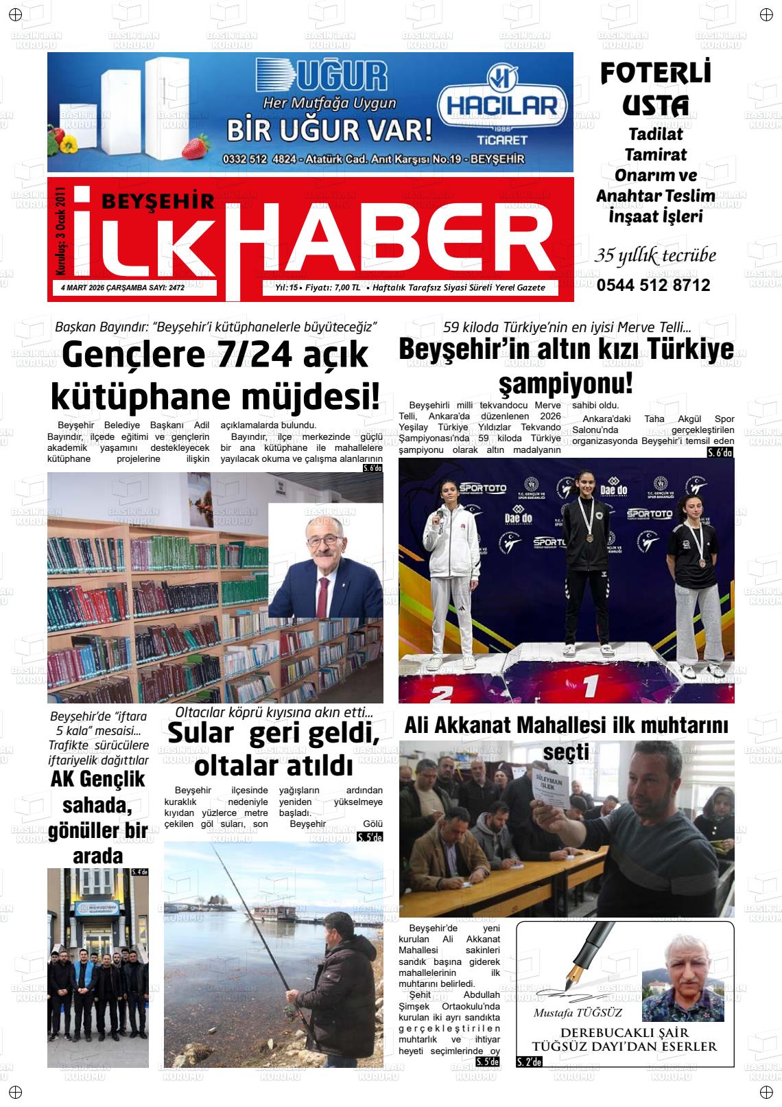 Konya Beysehirilkhaber 04.03.2026