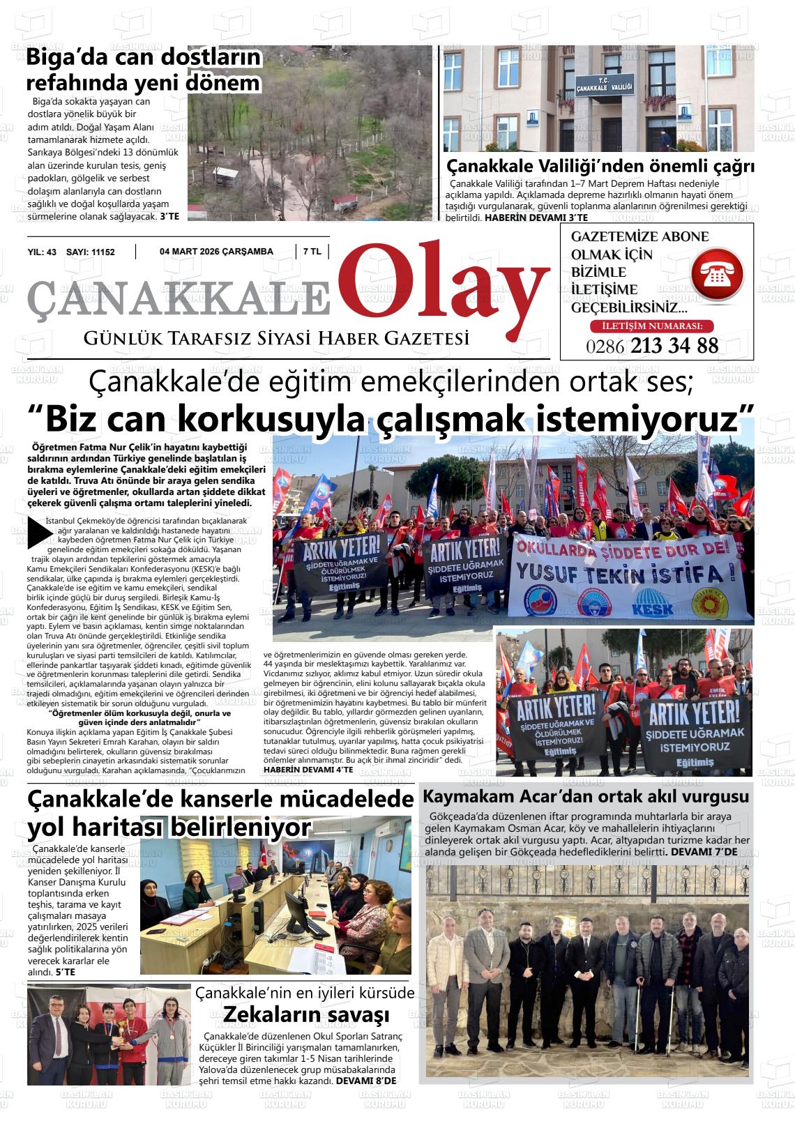 Canakkale Olay 04.03.2026