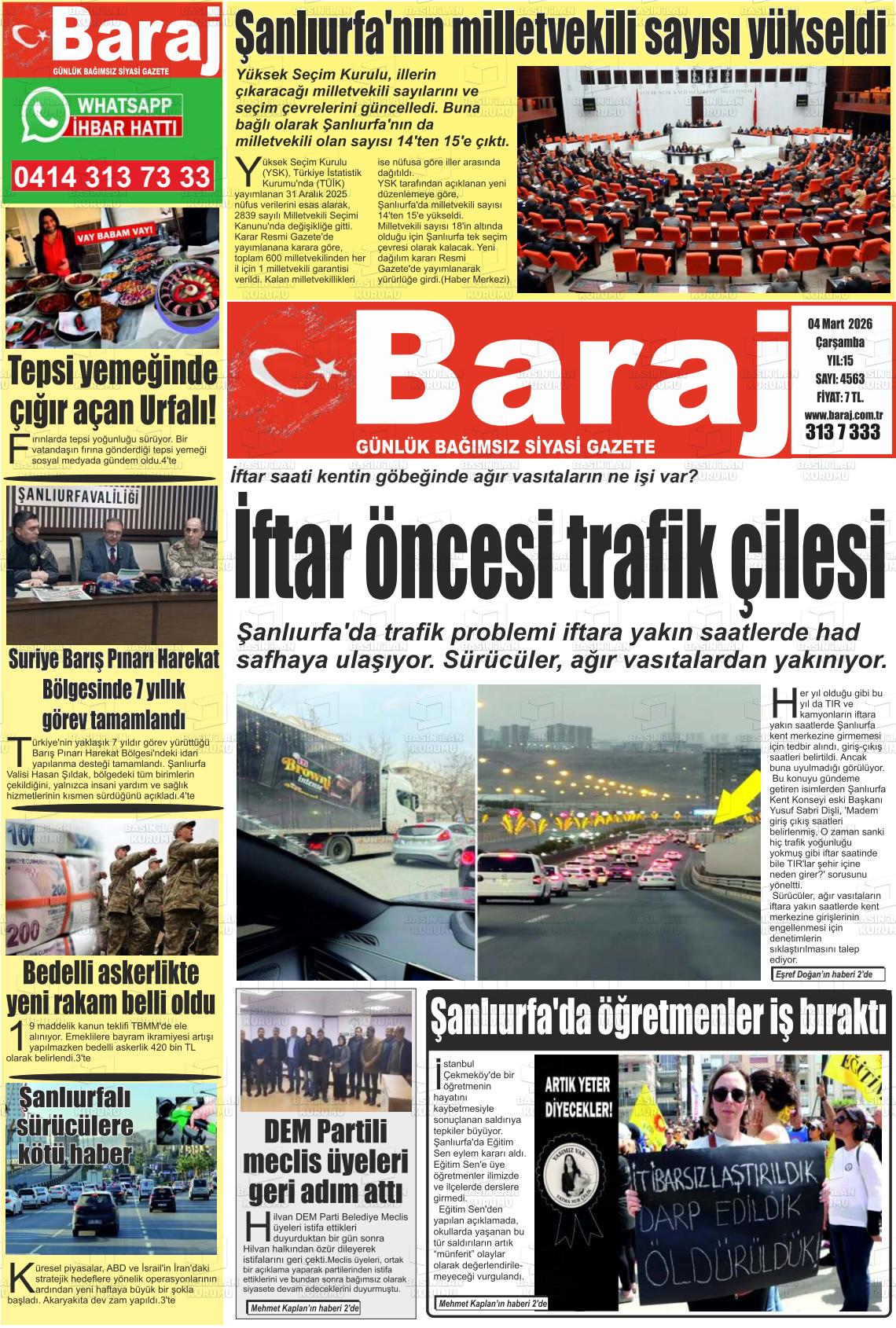 Sanliurfa Dundenbugunesafak 04.03.2026