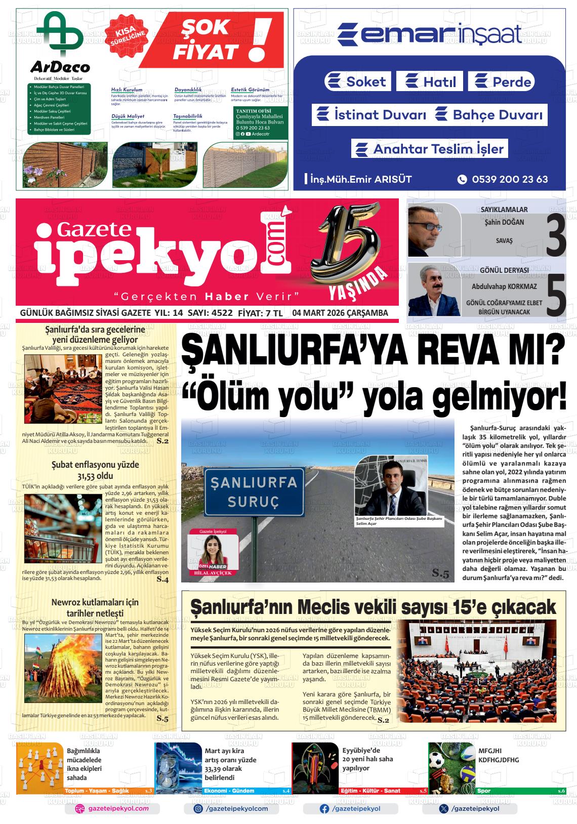 Sanliurfa Gazeteipekyol 04.03.2026