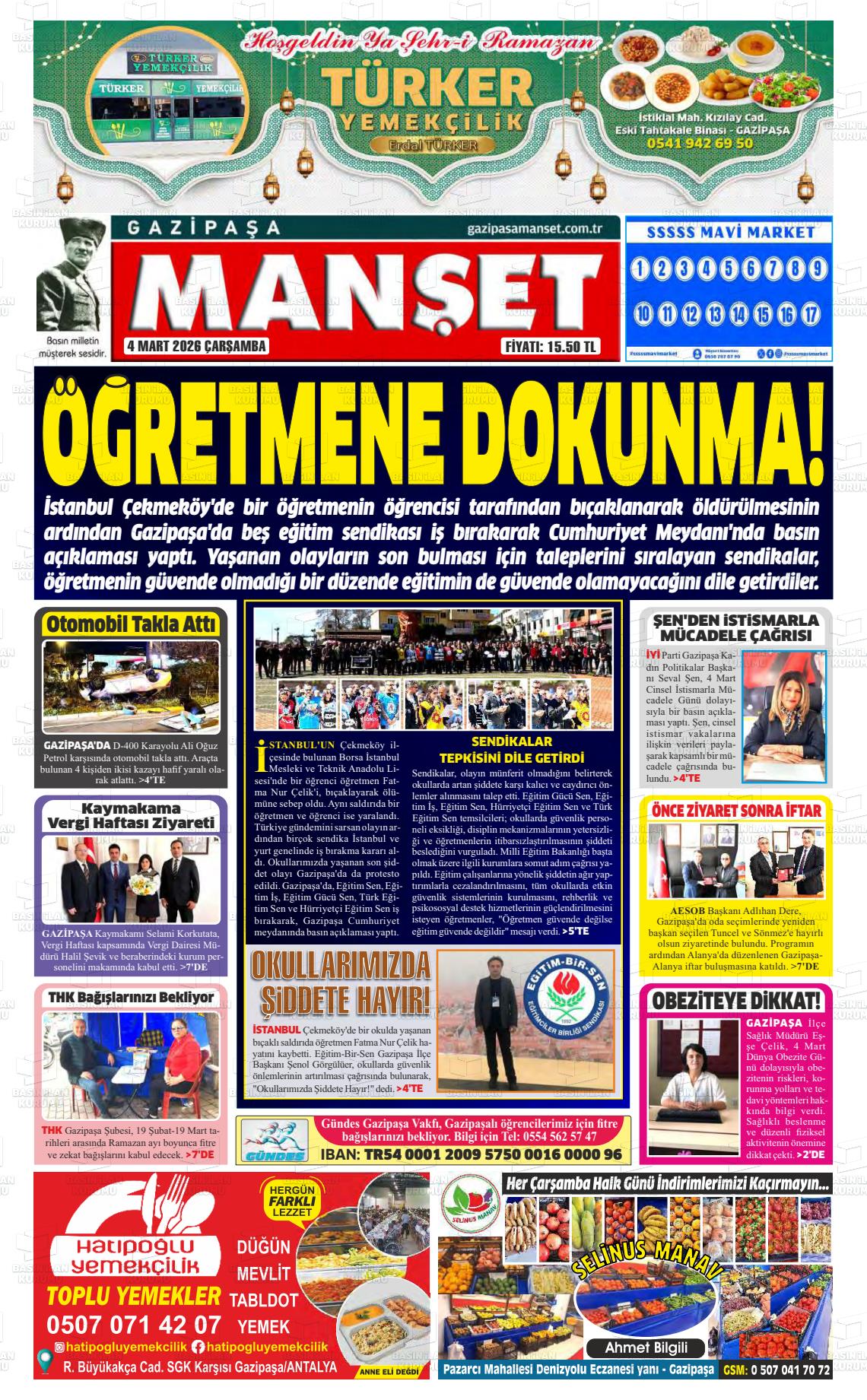 Antalya Gazipasamanset 04.03.2026