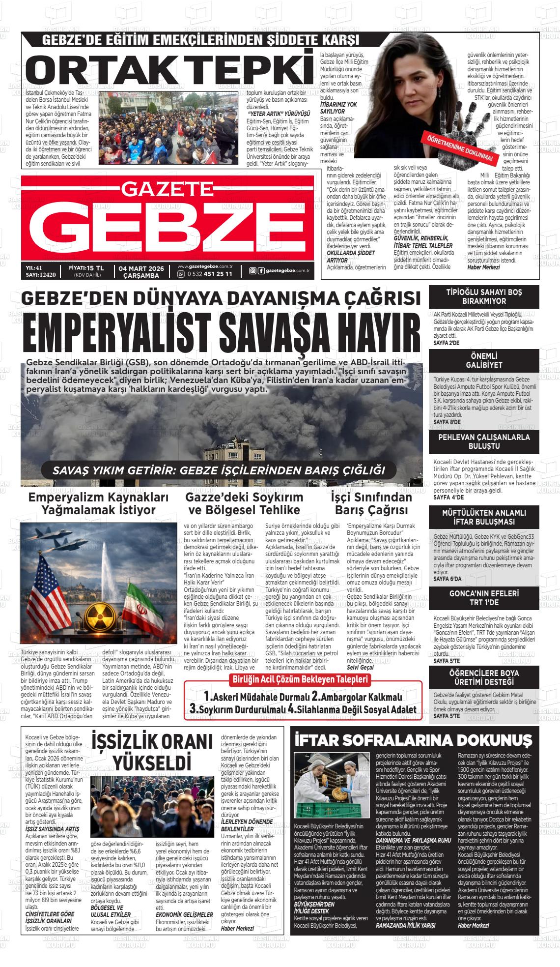 Kocaeli Gebze 04.03.2026