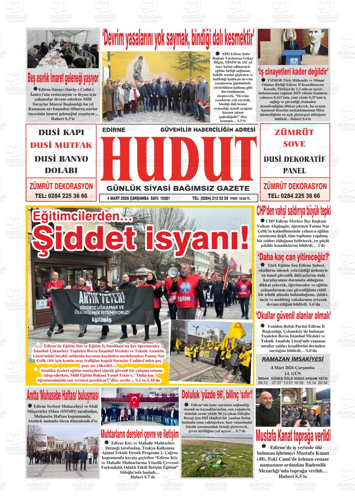 Edirne Hudut 04.03.2026