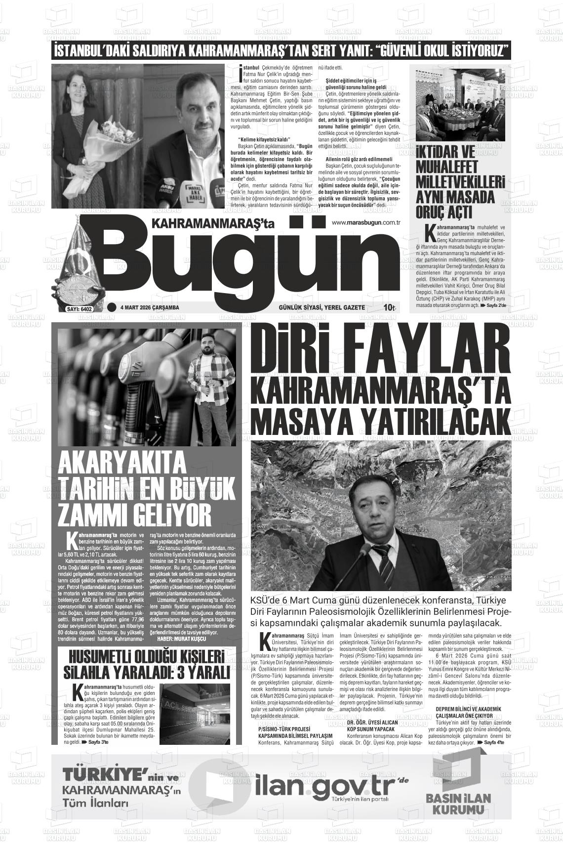 Kahramanmaras Tabugun 04.03.2026