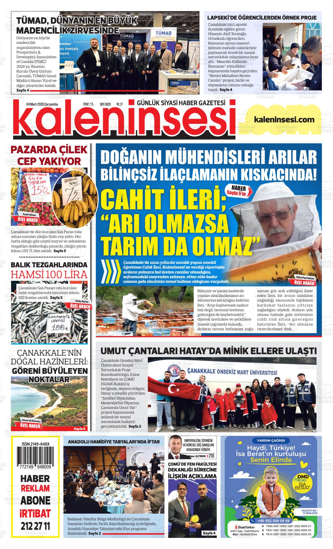 Canakkale Kaleninsesi 04.03.2026