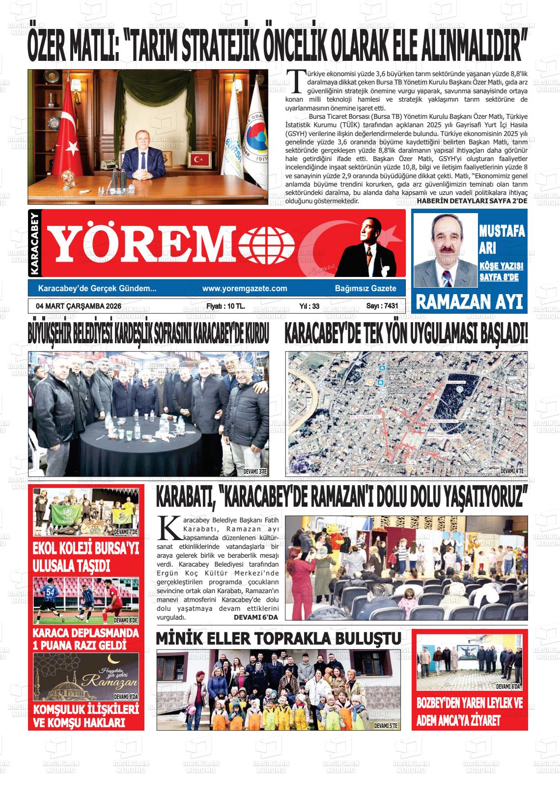 Bursa Karacabeyyorem 04.03.2026